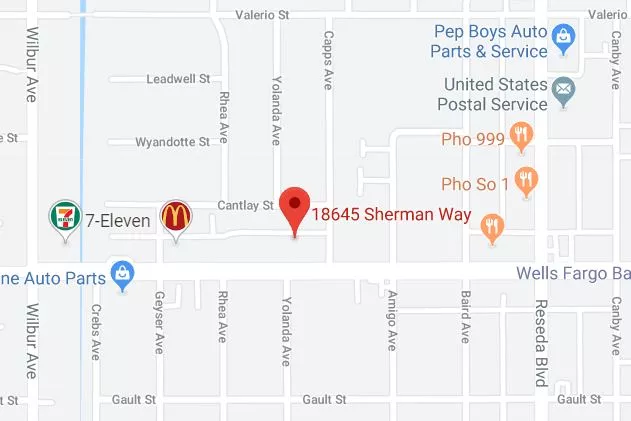 Map of West Valley Los Angeles Business Source Center - MCS